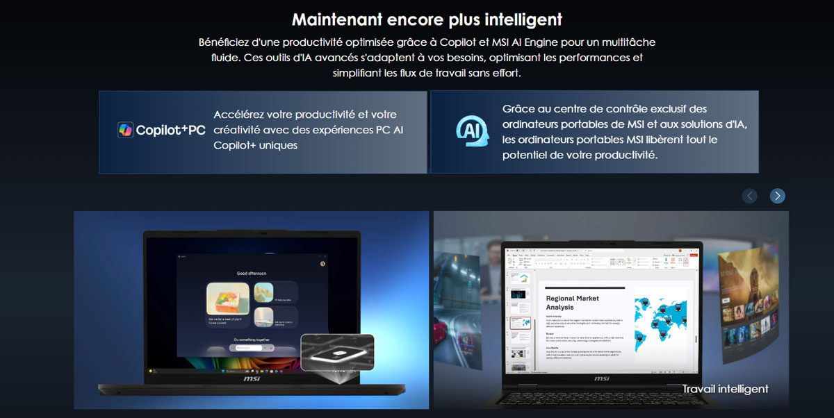 Pc MSI Venture A14 AI+ A3HM - Copilote+ PC